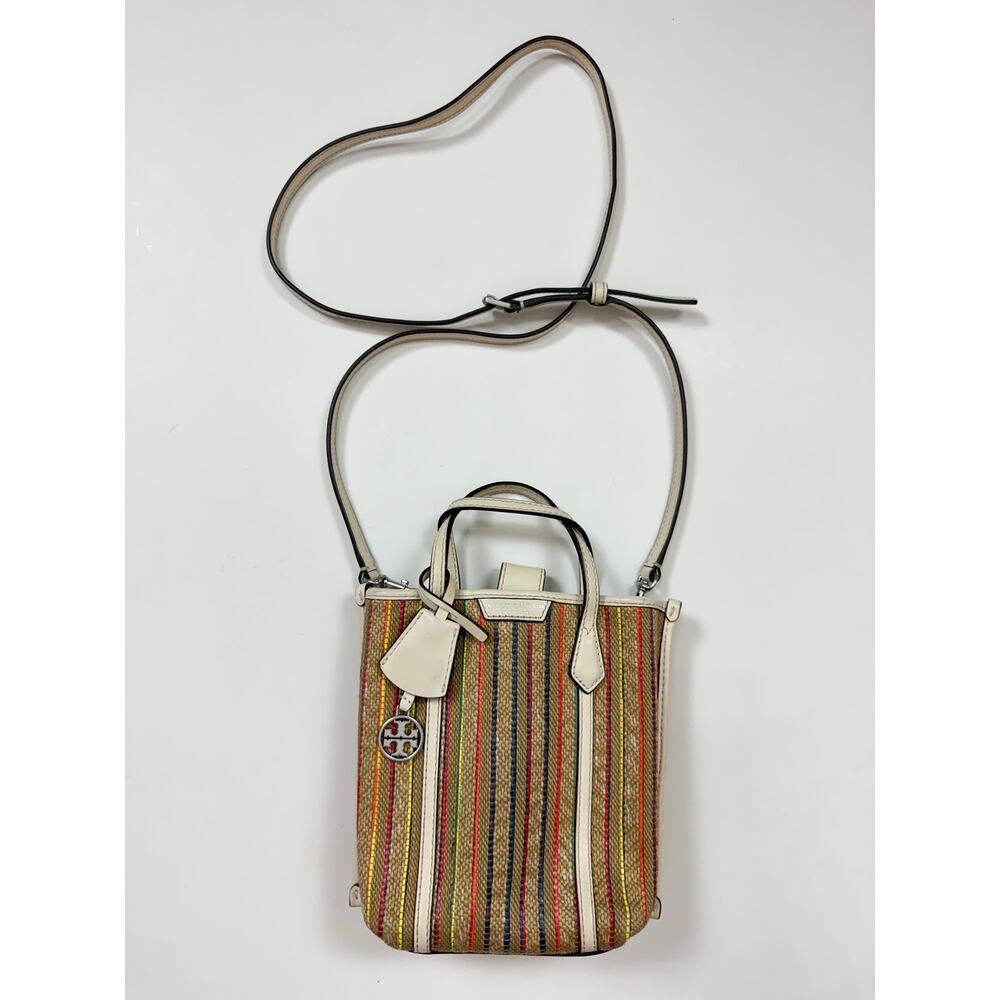 Tory Burch Mini Perry Striped Tote - Picture 3 of 11